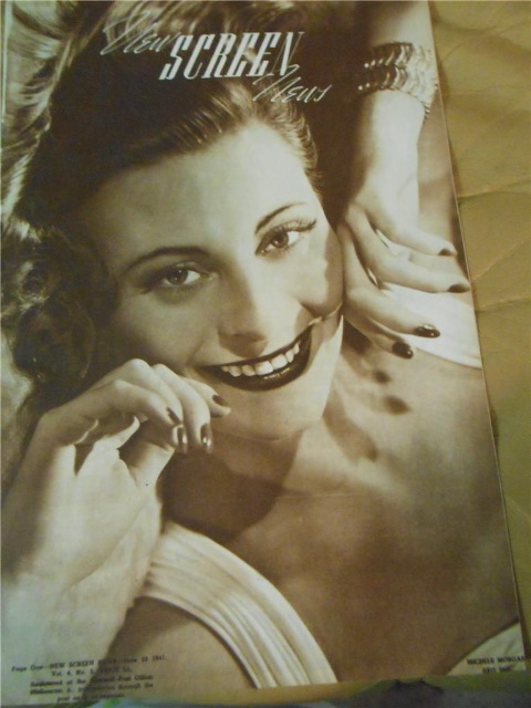 NEW SCREEN NEWS magazine side cover  Vol 4 # 4 28 June 1941