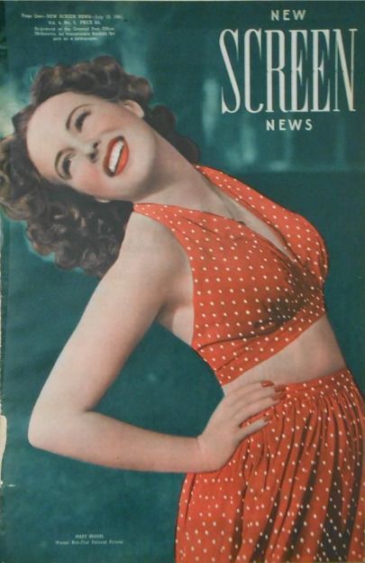 NEW SCREEN NEWS magazine side cover  Vol 4 # 6 12 July 1941