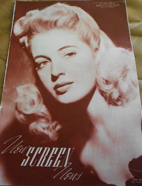 NEW SCREEN NEWS magazine side cover  Vol 4 # 34 24 January 1942
