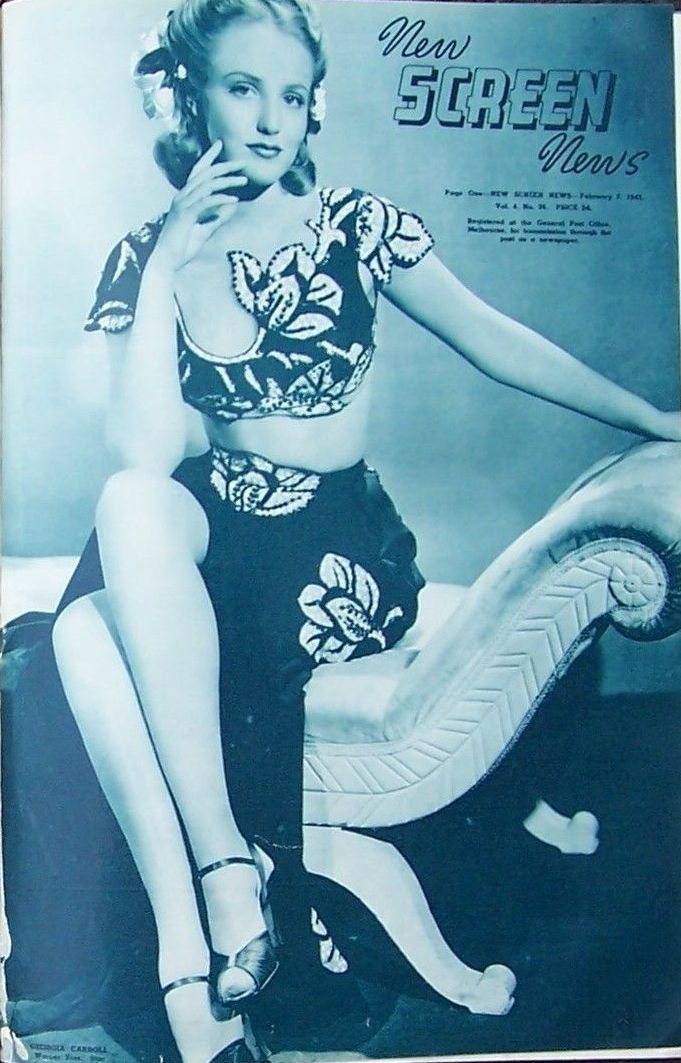 NEW SCREEN NEWS magazine side cover  Vol 4 # 36 7 February 1942