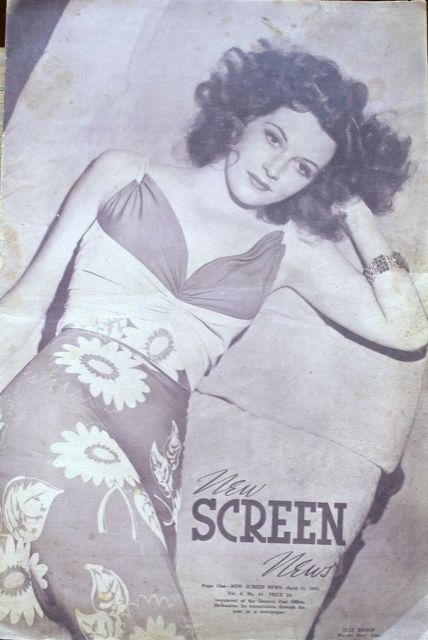 NEW SCREEN NEWS magazine side cover  Vol 4 # 44 11 April 1942