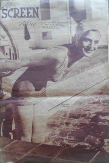 NEW SCREEN NEWS magazine side cover 9 May 1942