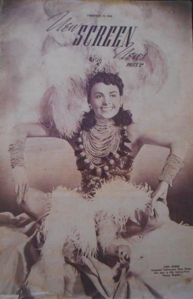 NEW SCREEN NEWS magazine side cover 19 February 1944