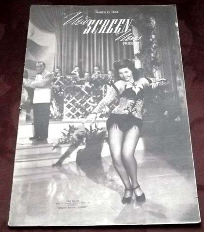 NEW SCREEN NEWS magazine side cover 25 March 1944