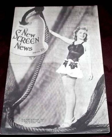NEW SCREEN NEWS magazine side cover 1 June 1944