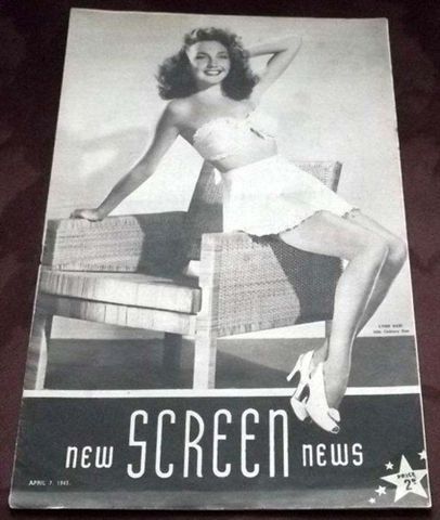 NEW SCREEN NEWS magazine side cover 7 April 1945
