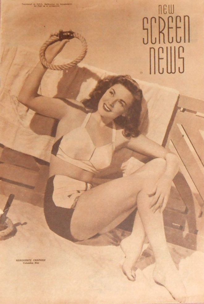 NEW SCREEN NEWS magazine side cover 6 December 1946