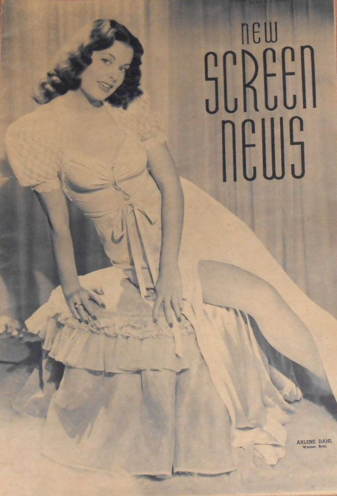 NEW SCREEN NEWS magazine side cover 20 June 1947