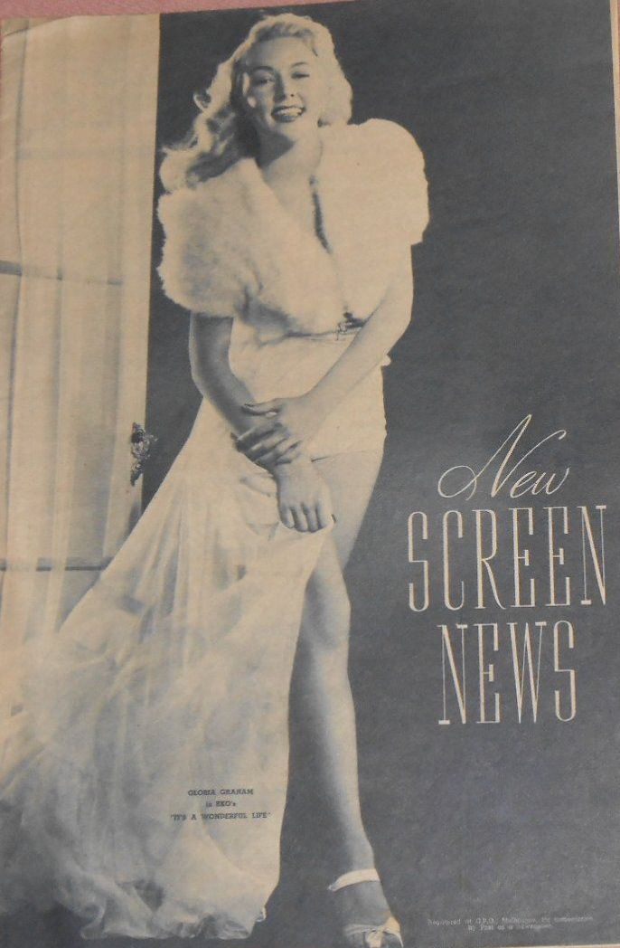 NEW SCREEN NEWS magazine side cover 18 July 1947