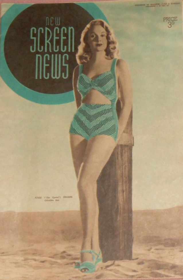 NEW SCREEN NEWS magazine side cover 19 March 1948