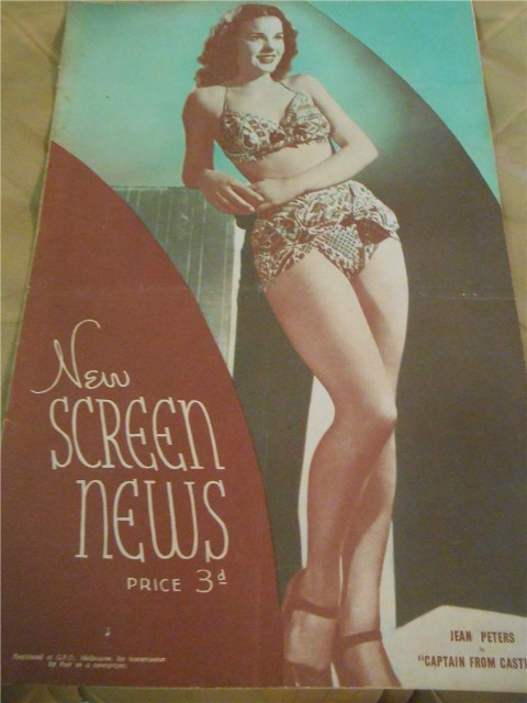 NEW SCREEN NEWS magazine side cover 2 July 1948