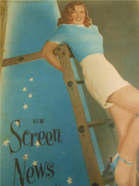 NEW SCREEN NEWS magazine side cover 23 July 1948