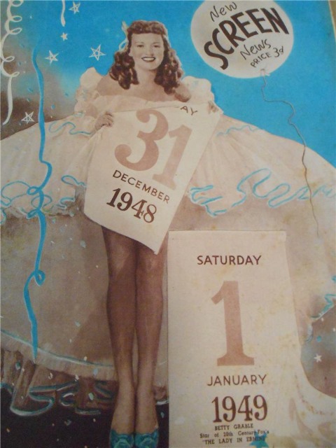 NEW SCREEN NEWS magazine side cover 31 December 1948