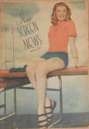 NEW SCREEN NEWS magazine side cover 21 January 1949