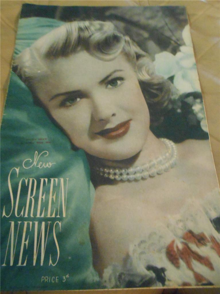 NEW SCREEN NEWS magazine side cover 8 April 1949