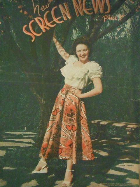 NEW SCREEN NEWS magazine side cover 8 July 1949