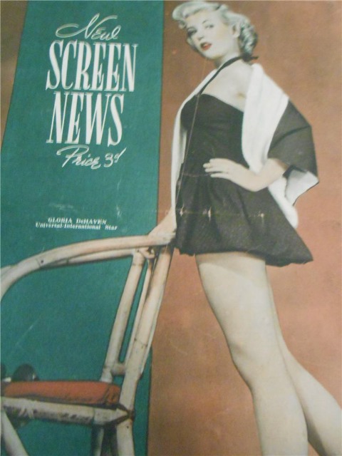 NEW SCREEN NEWS magazine side cover 30 September 1949