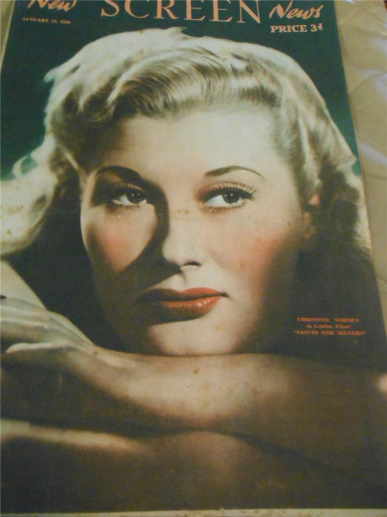 NEW SCREEN NEWS magazine side cover 13 January 1950