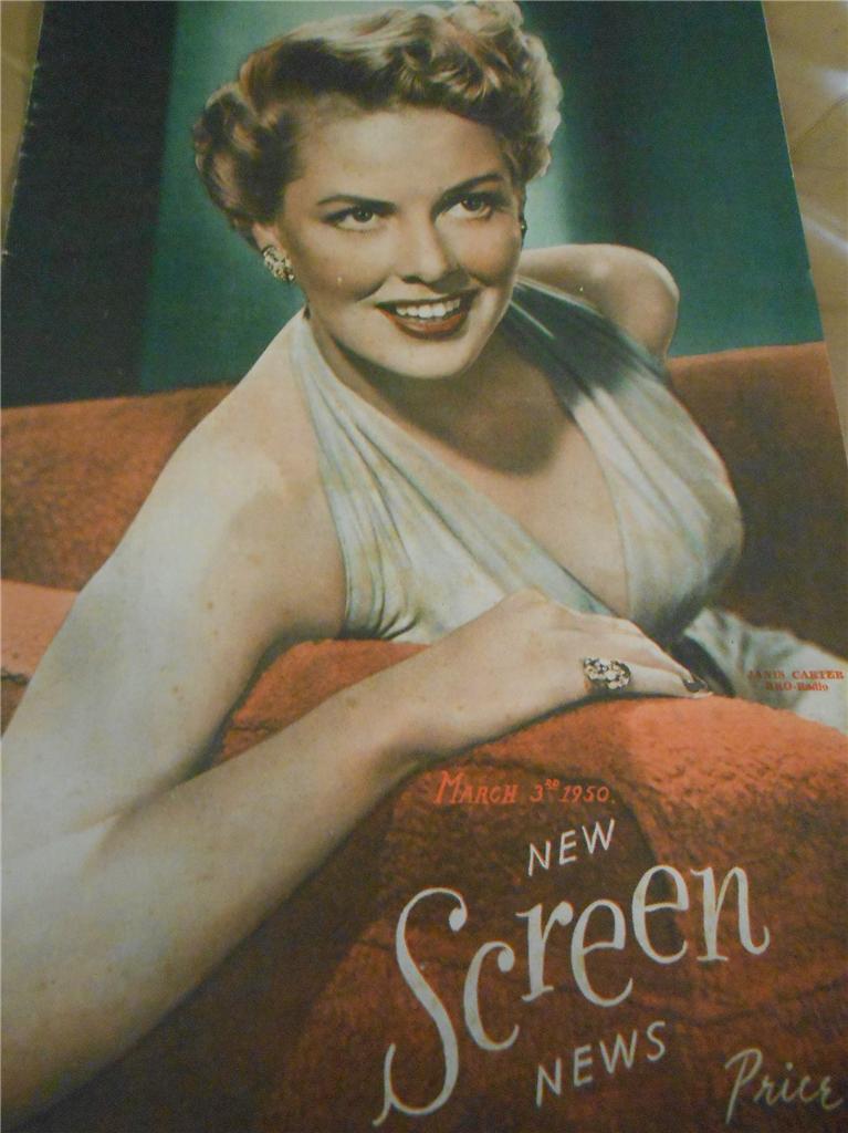 NEW SCREEN NEWS magazine side cover 3 March 1950