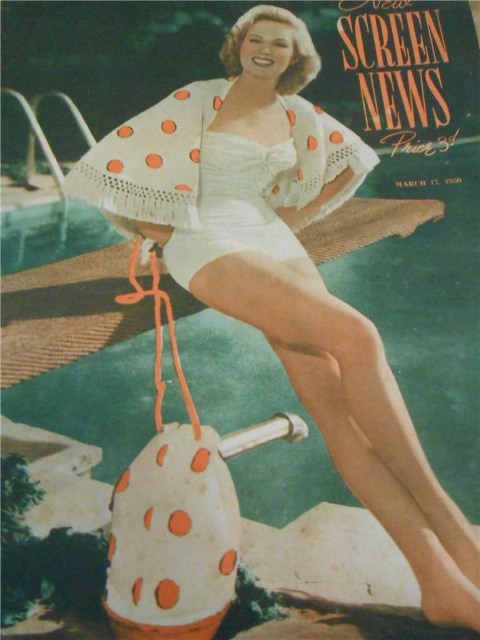 NEW SCREEN NEWS magazine side cover 17 March 1950