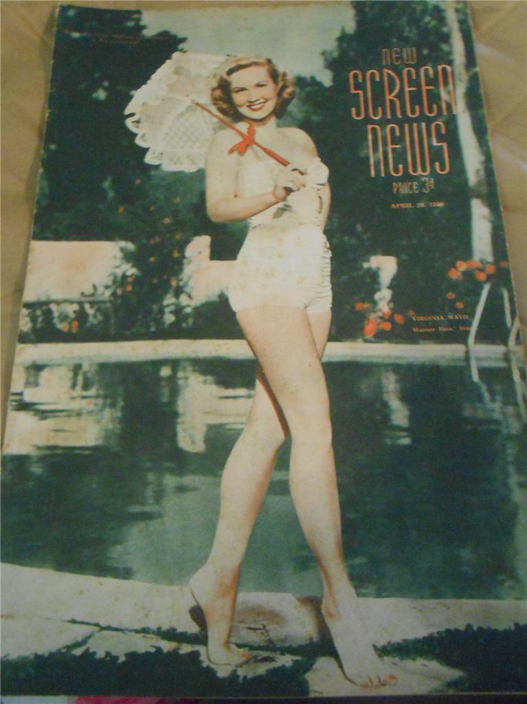 NEW SCREEN NEWS magazine side cover 28 April 1950