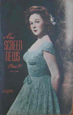 NEW SCREEN NEWS magazine side cover 19 May 1950