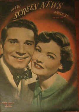NEW SCREEN NEWS magazine side cover 16 June 1950