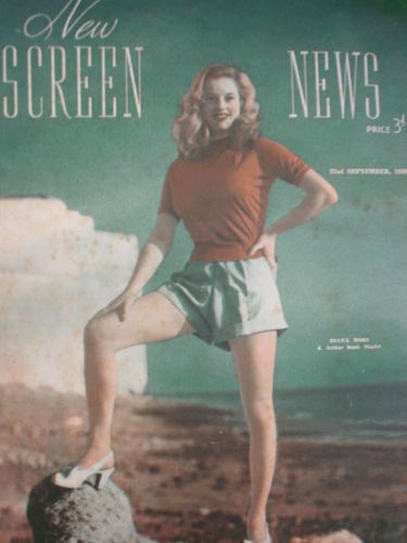 NEW SCREEN NEWS magazine side cover 22 September 1950