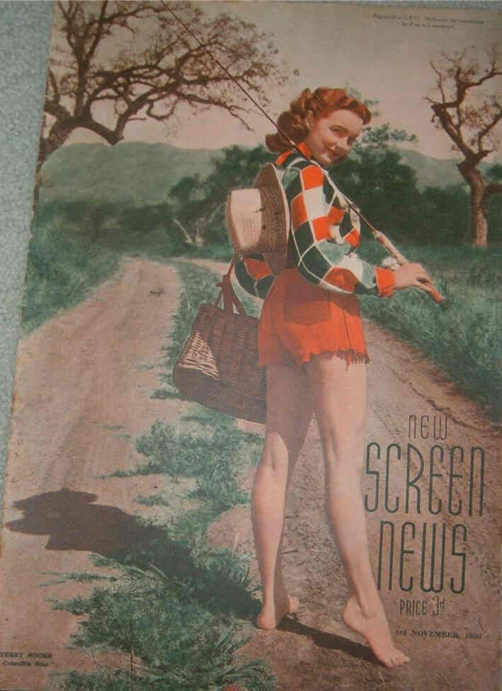 NEW SCREEN NEWS magazine side cover 3 November 1950