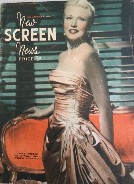 NEW SCREEN NEWS magazine side cover 5 January 1951