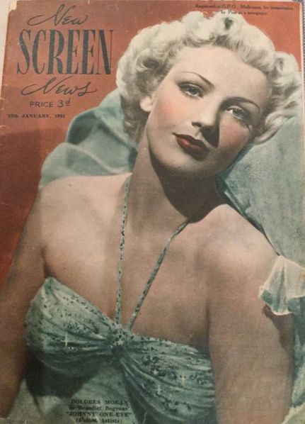 NEW SCREEN NEWS magazine side cover 12 January 1951