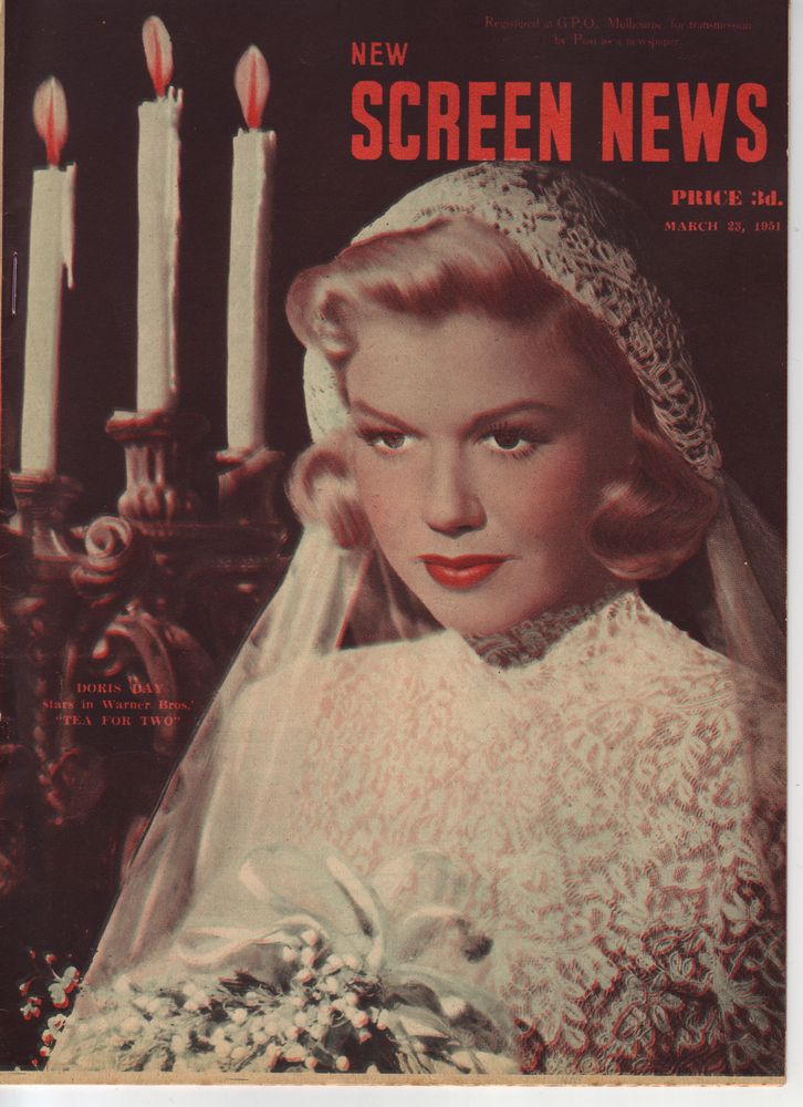 NEW SCREEN NEWS magazine side cover 23 March 1951