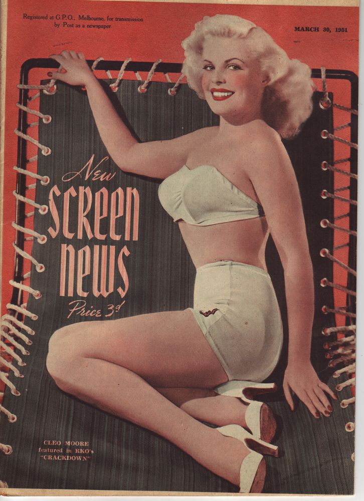 NEW SCREEN NEWS magazine side cover 30 March 1951