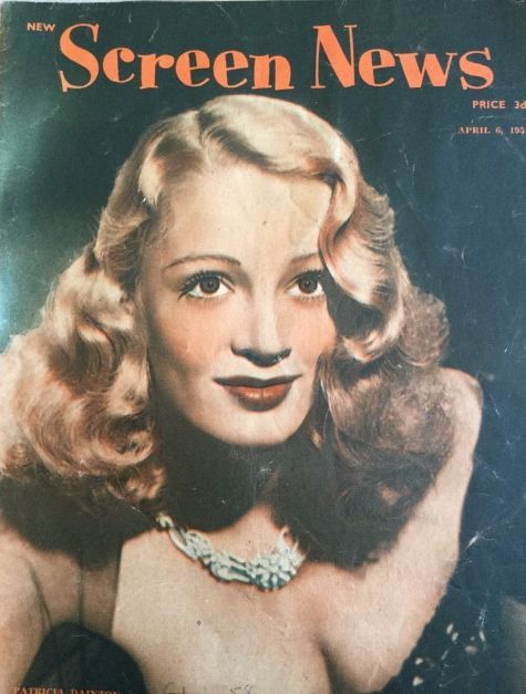 NEW SCREEN NEWS magazine side cover 6 April 1951