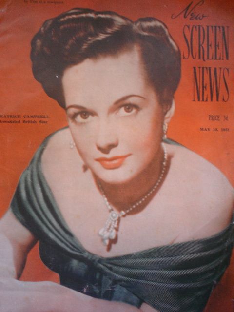 NEW SCREEN NEWS magazine side cover 18 May 1951