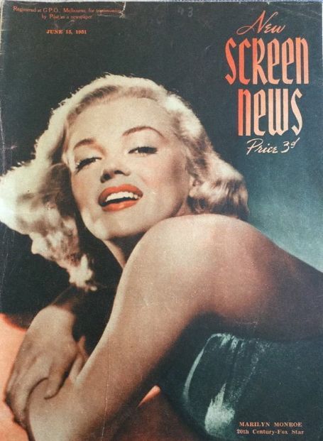 NEW SCREEN NEWS magazine side cover 15 June 1951