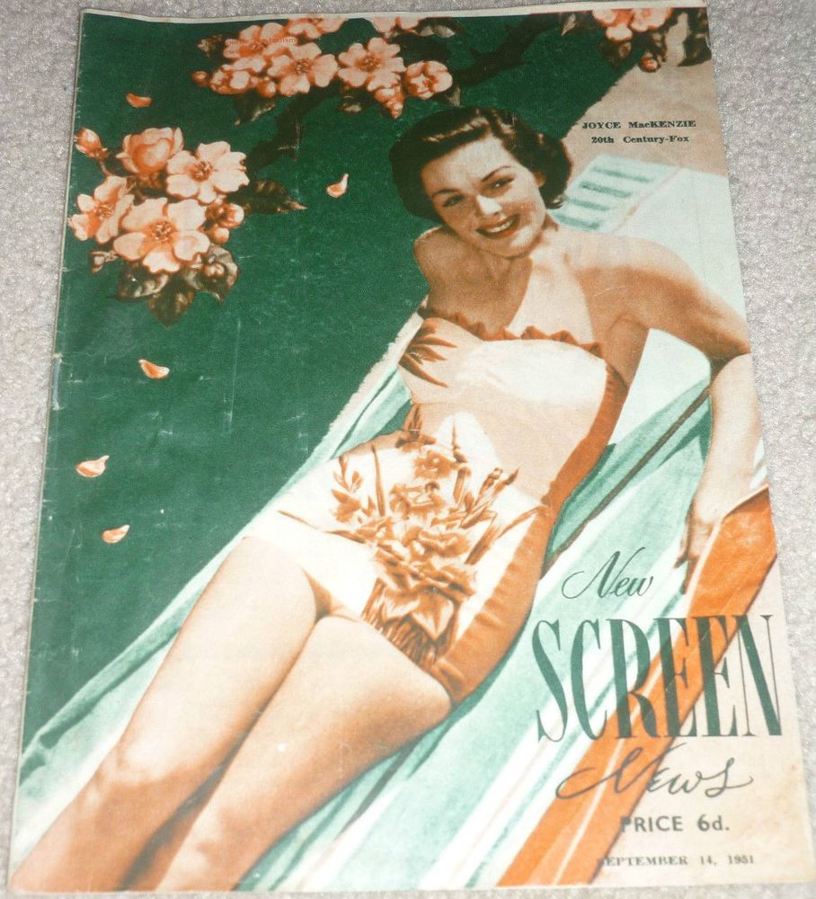 NEW SCREEN NEWS magazine side cover 14 September 1951