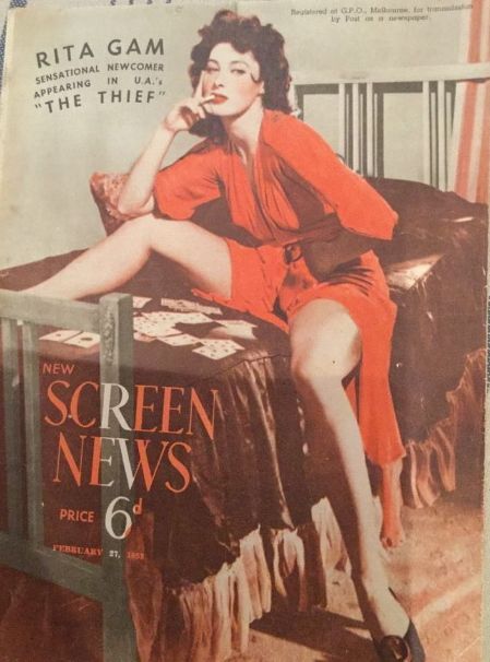 NEW SCREEN NEWS magazine side cover 27 February 1953