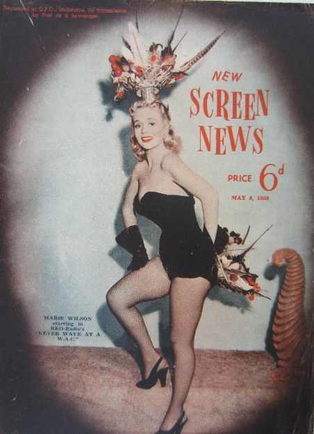 NEW SCREEN NEWS magazine side cover 8 May 1953
