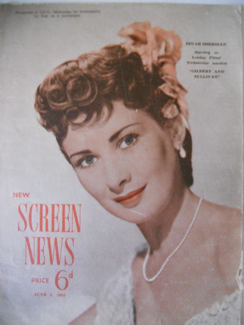NEW SCREEN NEWS magazine side cover 5 June 1953