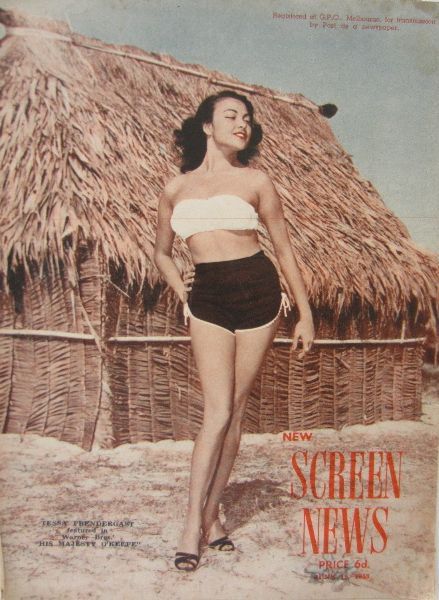 NEW SCREEN NEWS magazine side cover 19 June 1953