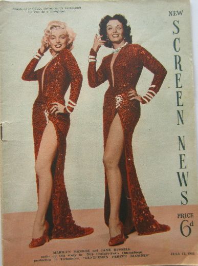 NEW SCREEN NEWS magazine side cover 17 July 1953