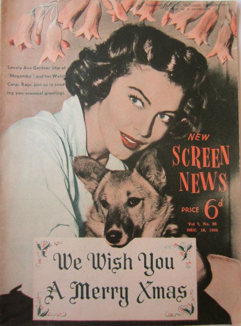 NEW SCREEN NEWS magazine side cover  Vol 7 # 26 18 December 1953
