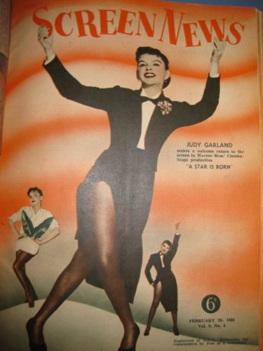 NEW SCREEN NEWS magazine side cover  Vol 9 # 4 25 February 1955