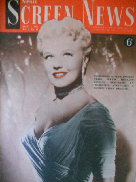 NEW SCREEN NEWS magazine side cover  Vol 9 # 13 1 July 1955