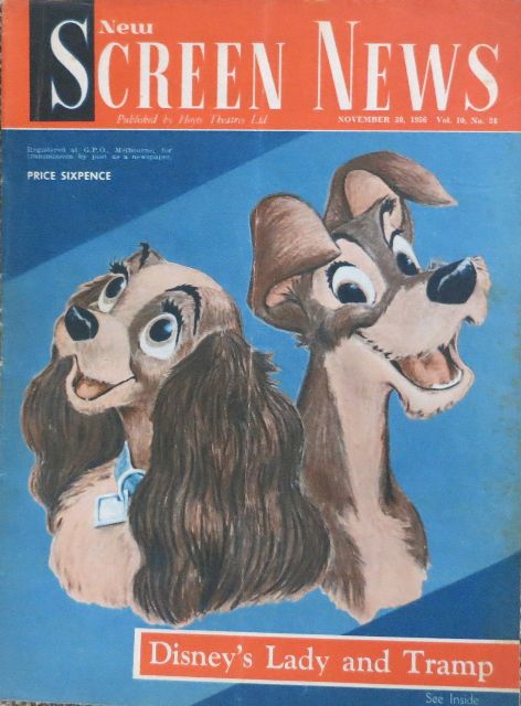 NEW SCREEN NEWS magazine side cover  Vol 10 # 24 30 November 1956