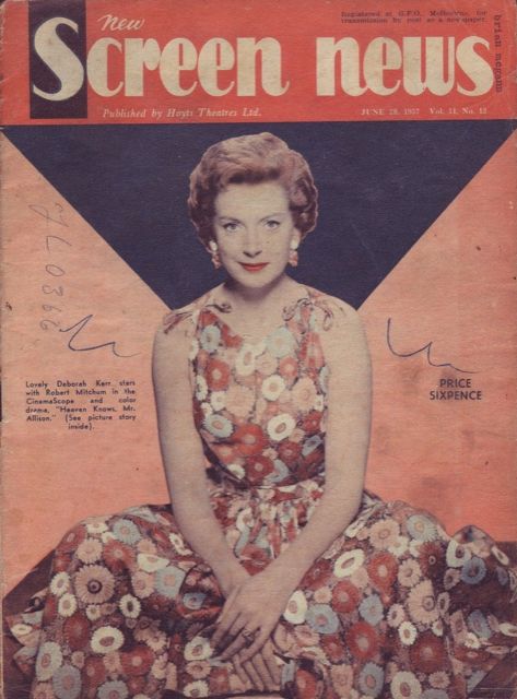 NEW SCREEN NEWS magazine side cover  Vol 11 # 13 28 June 1957