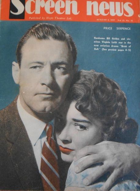 NEW SCREEN NEWS magazine side cover  Vol 11 # 16 9 August 1957