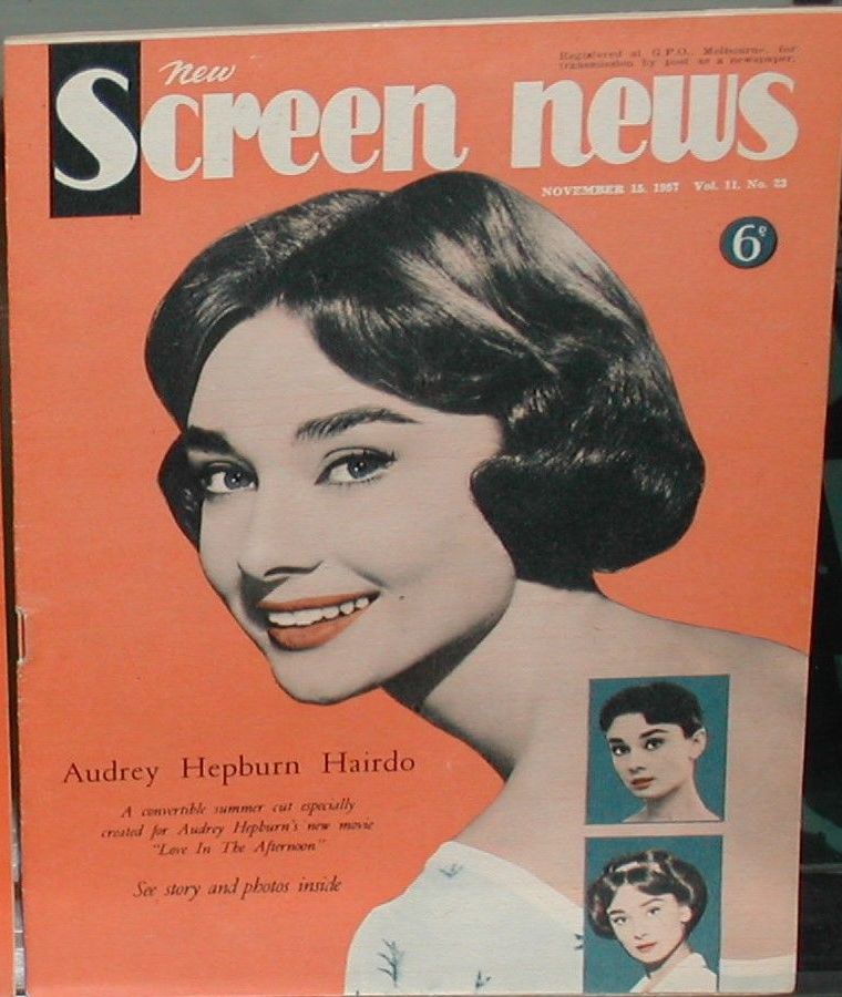 NEW SCREEN NEWS magazine side cover  Vol 11 # 23 15 November 1957