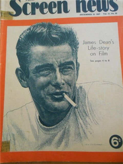 NEW SCREEN NEWS magazine side cover  Vol 11 # 25 13 December 1957